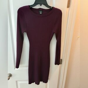 Rue21 Long Sleeve Ribbed Dress - Deep Purple